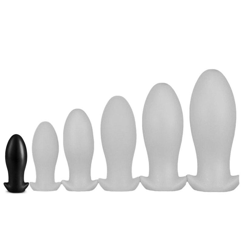 EggPlay Plug silicone Saurus Egg S 10 x 4.5 cm Noir